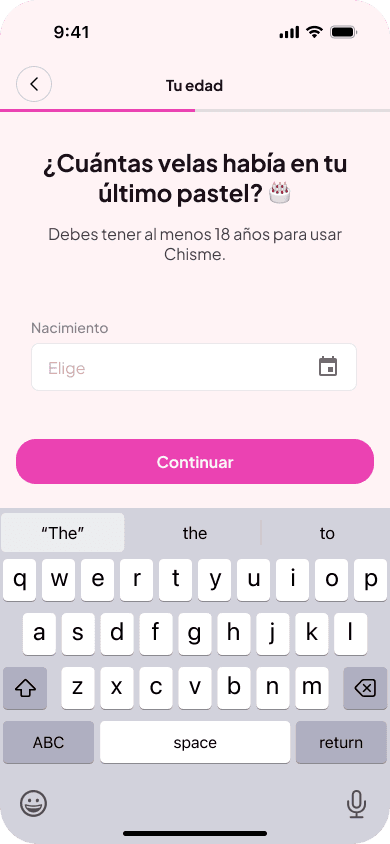 Onboarding – verify age