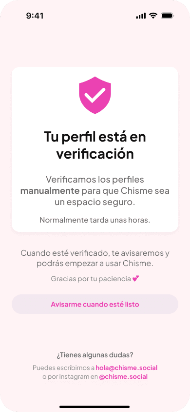 Onboarding – verification pending