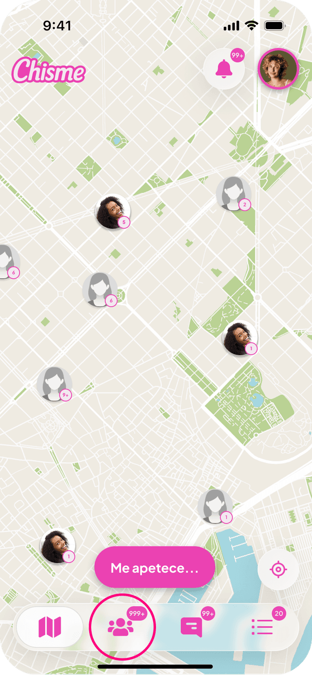 People discovery – open map-based discovery