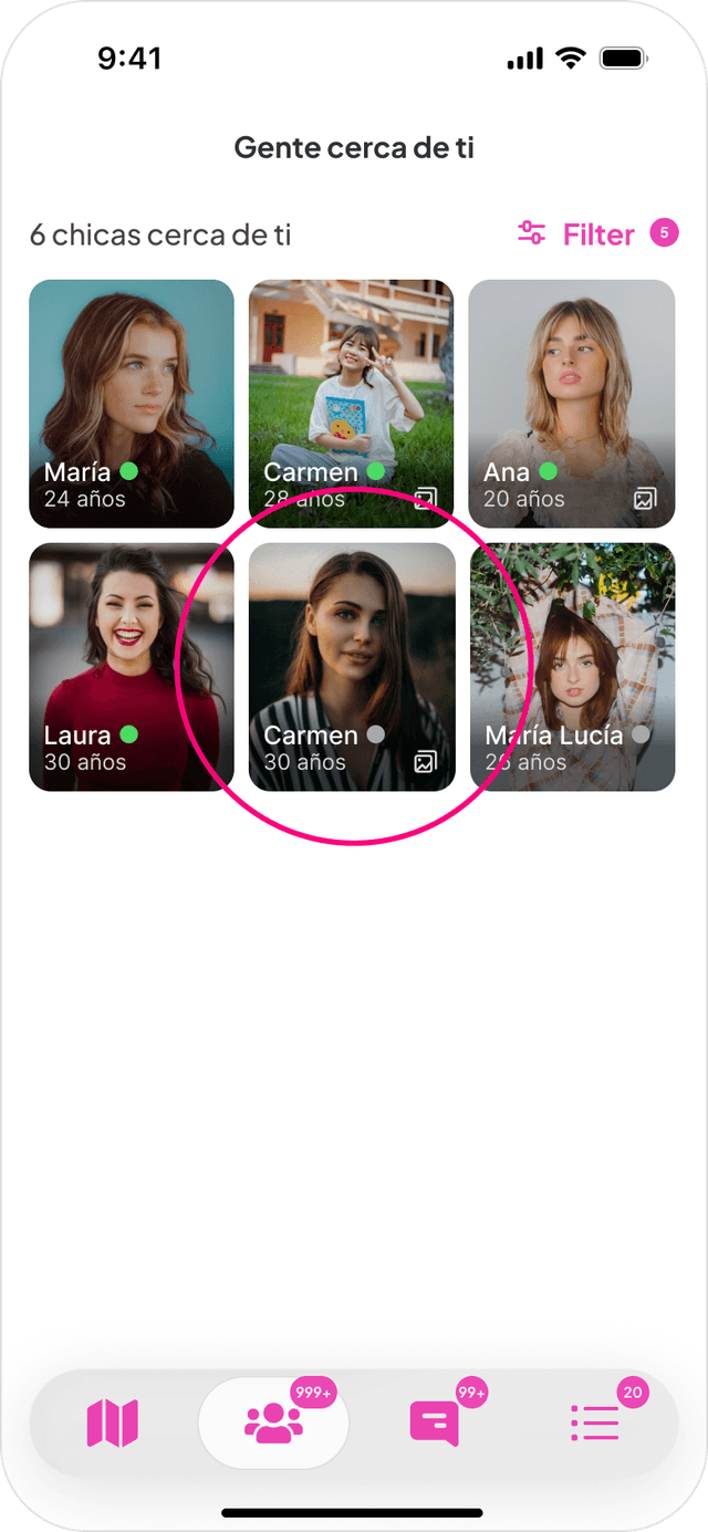 People discovery – open profile details