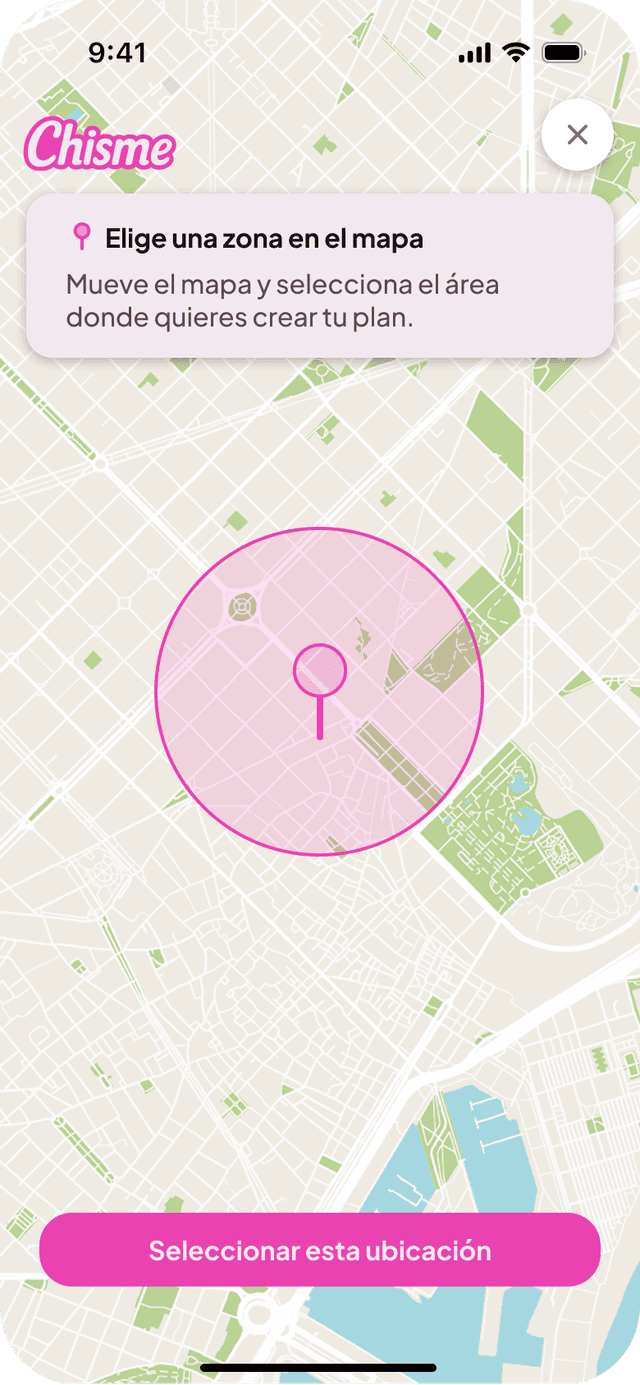 Plan creation – choose location