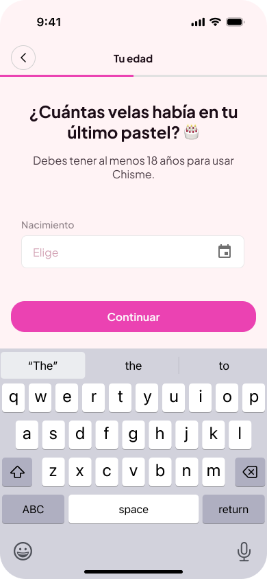 Onboarding – verify age