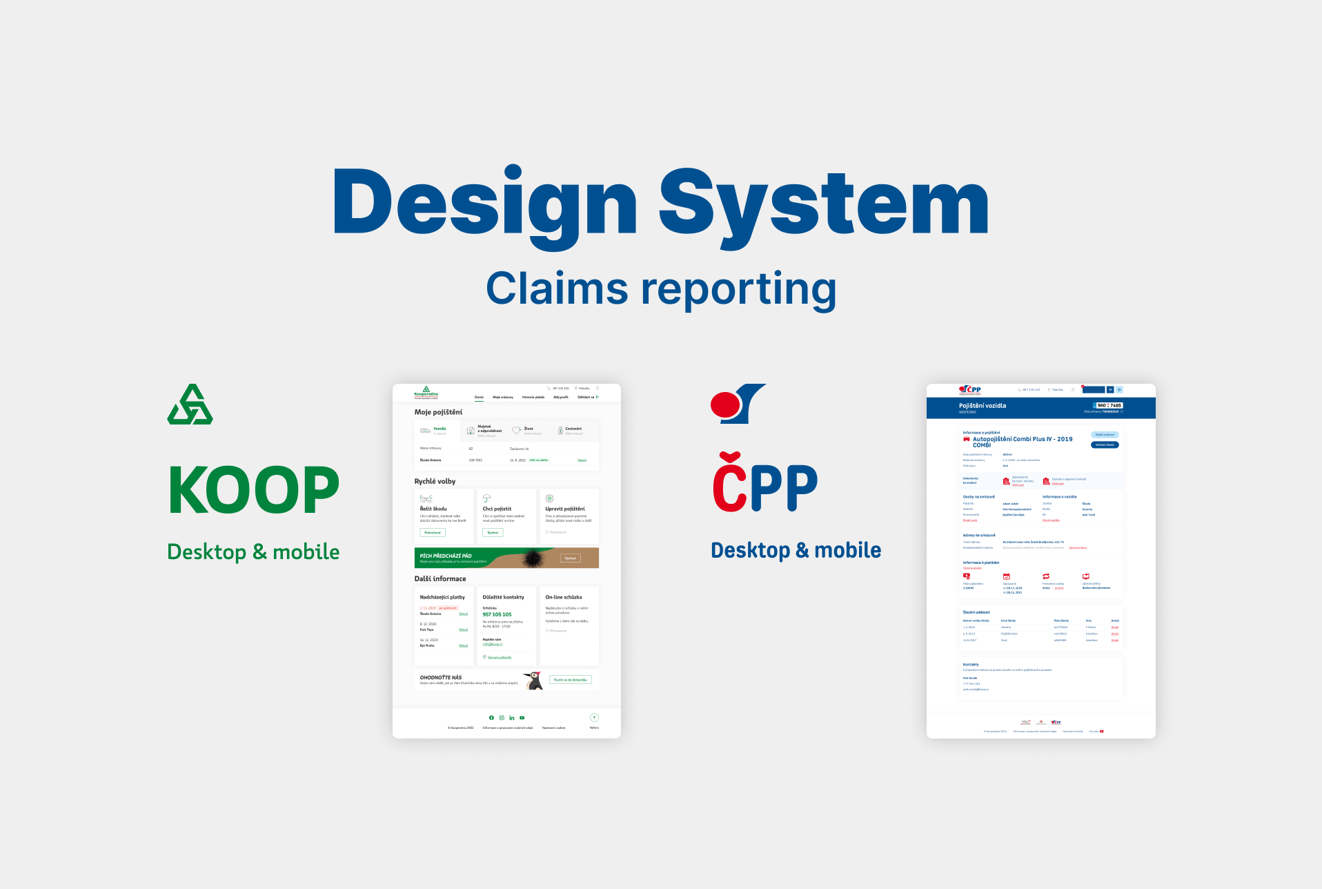 Enterprise design system: Insurance ecosystem preview